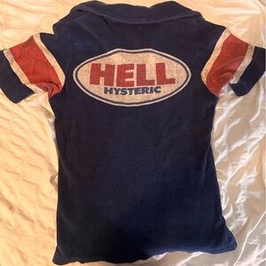hell hysteric polo shirt size xs/s